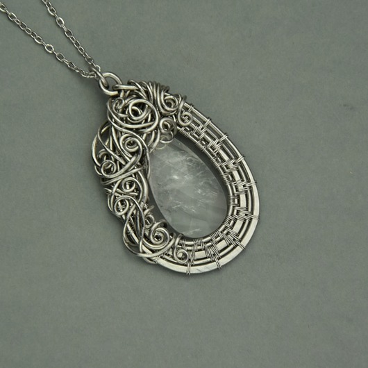 Wisiorek kryształ górski wire wrapping 3633645 Pakamera pl