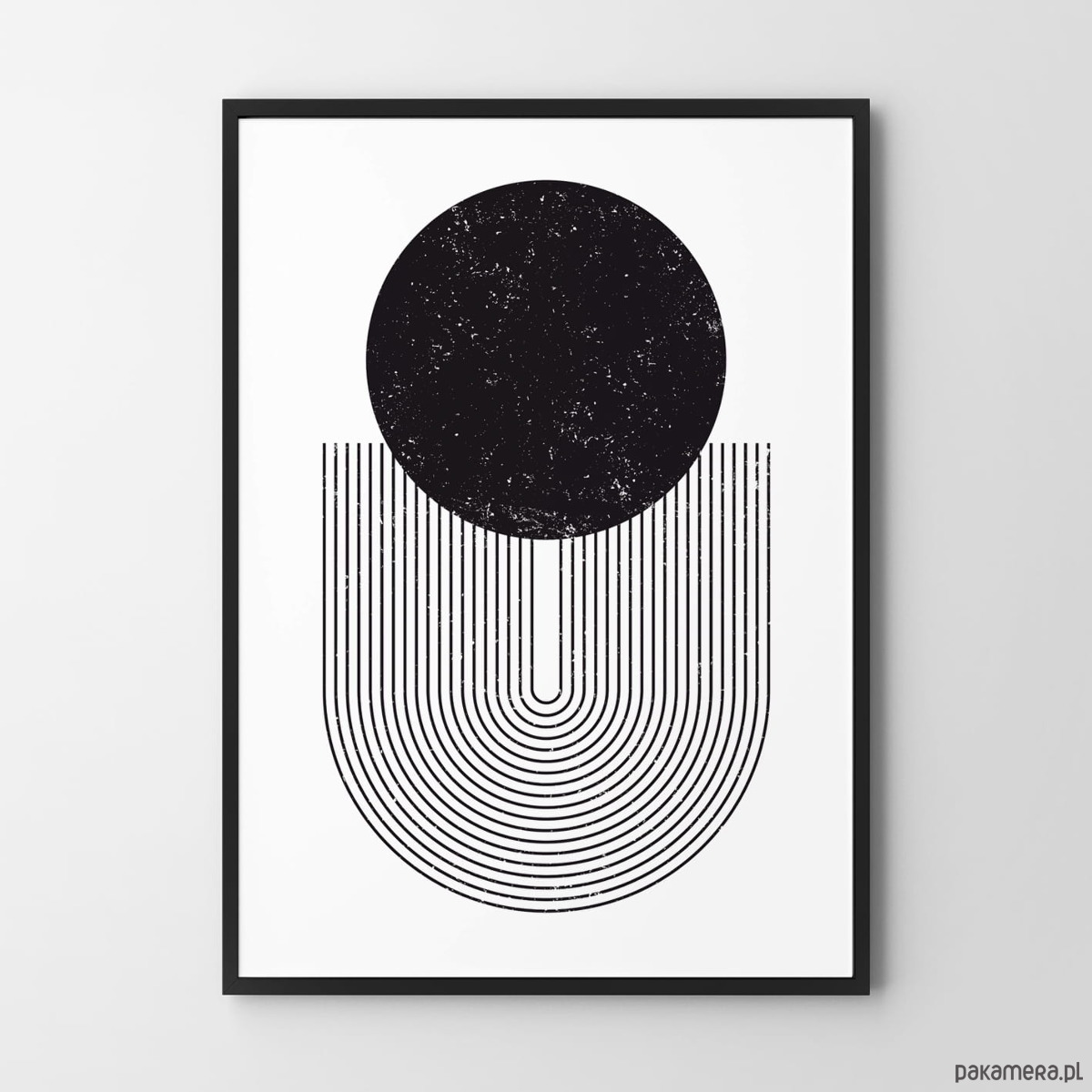 Plakat Czarna Geometria Abstrakcja Minimalistyczna V3 Pakamera pl