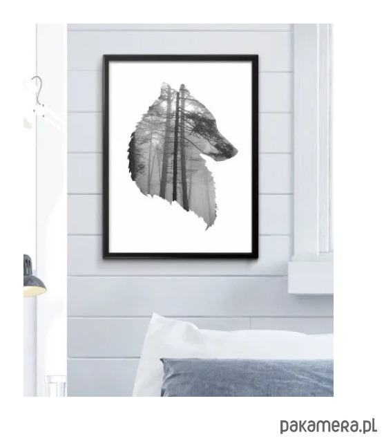 Plakat Wilk Las Skandynawski Z Wilkiem Plakaty Pakamerapl