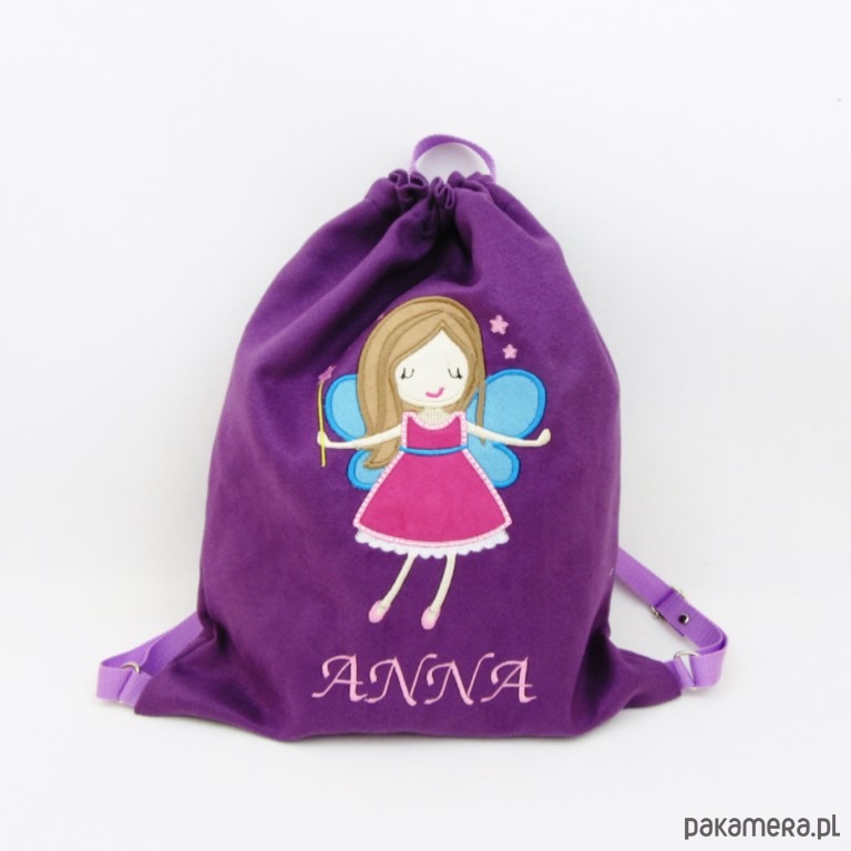 Plecak z Wróżką, worek z Wróżką i imieniem - akcesoria - torebki, worki