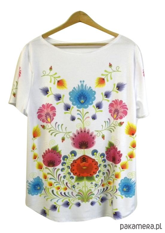 Bluzka damska,t shirt ze wzorem origami S XL Bluzka damska,t shirt ze wzorem origami S XL