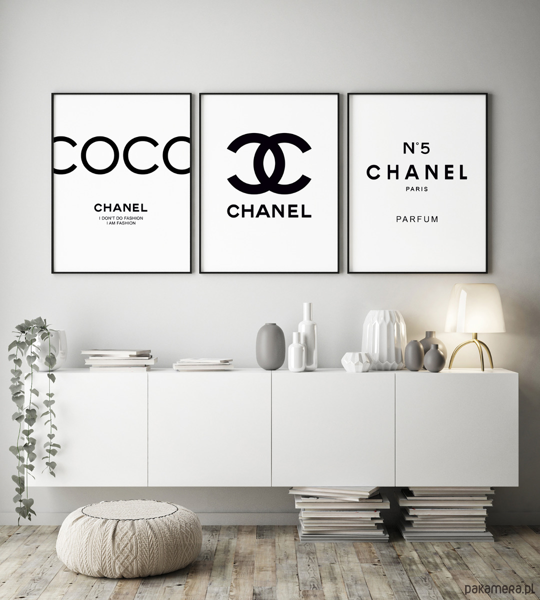 Det Let at forstå klatre Chanel Logo zestaw plakatów - Pakamera.pl