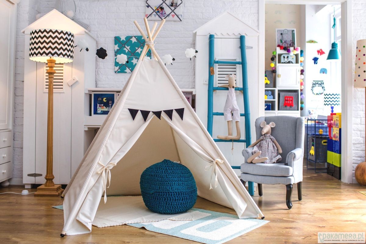 Namiot tipi w zygzaki pokój dziecka namioty, tipi Domek Namiot Tipi pokój dziecka namioty, tipi Pakamera.pl