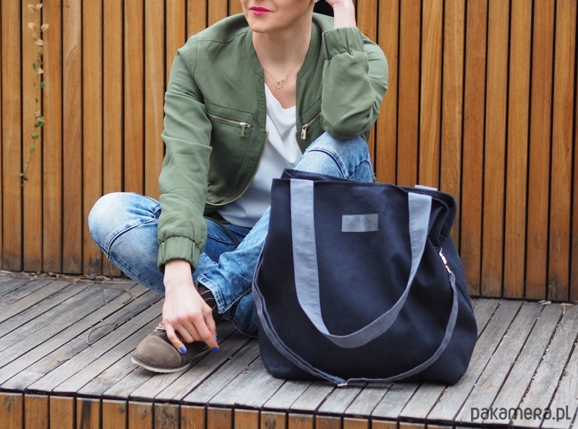 Duża torba shopperka Mili Duo MD1 black Duża torba shopperka Mili Duo MD1 black