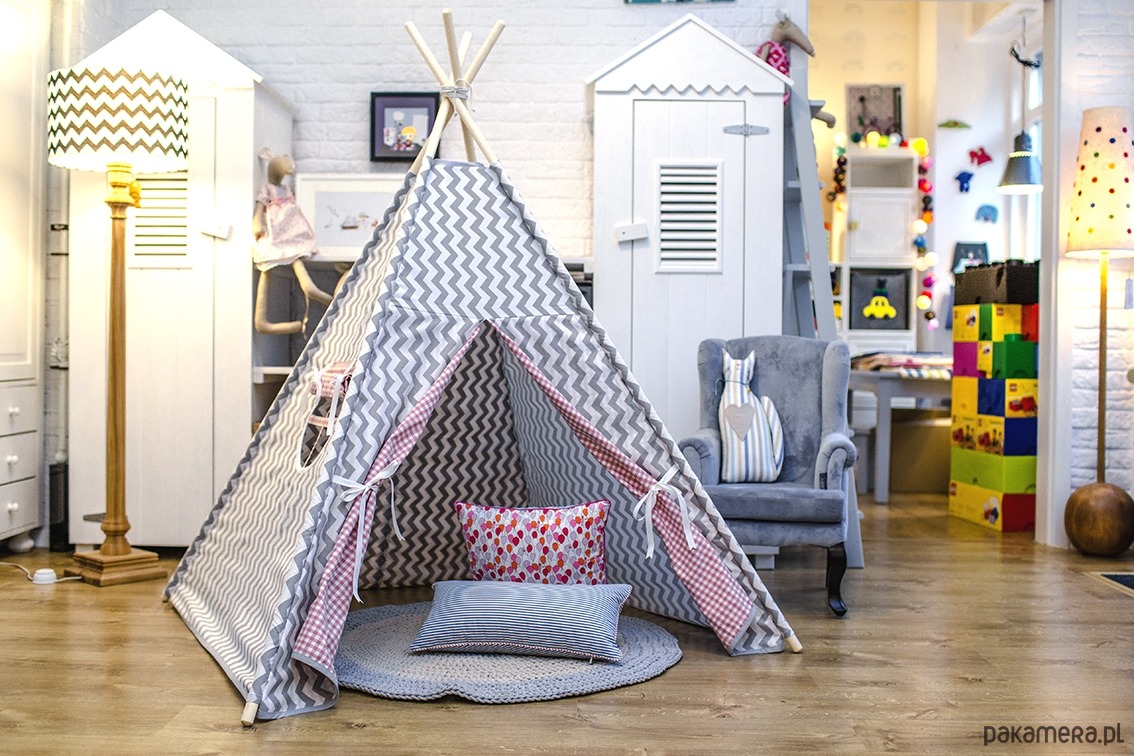 Namiot tipi SPRYTNA PRZEKORNOŚĆ pokój dziecka namioty Domek Namiot Tipi pokój dziecka namioty, tipi Pakamera.pl