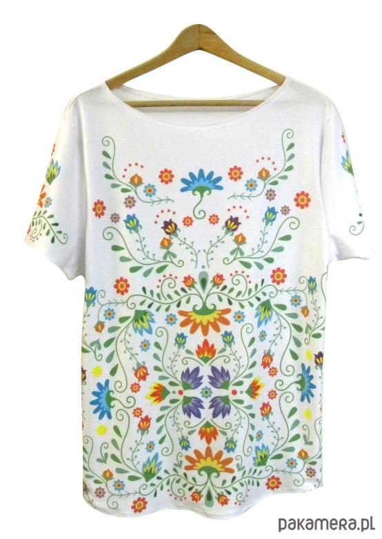 Bluzka damska,t shirt ze wzorem origami S XL Bluzka damska,t shirt ze wzorem origami S XL