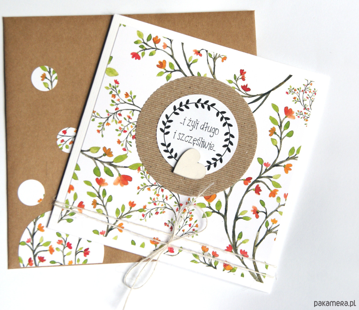 Kartka ślubna Handmade ślub Zaproszenia Kartki Pakamerapl