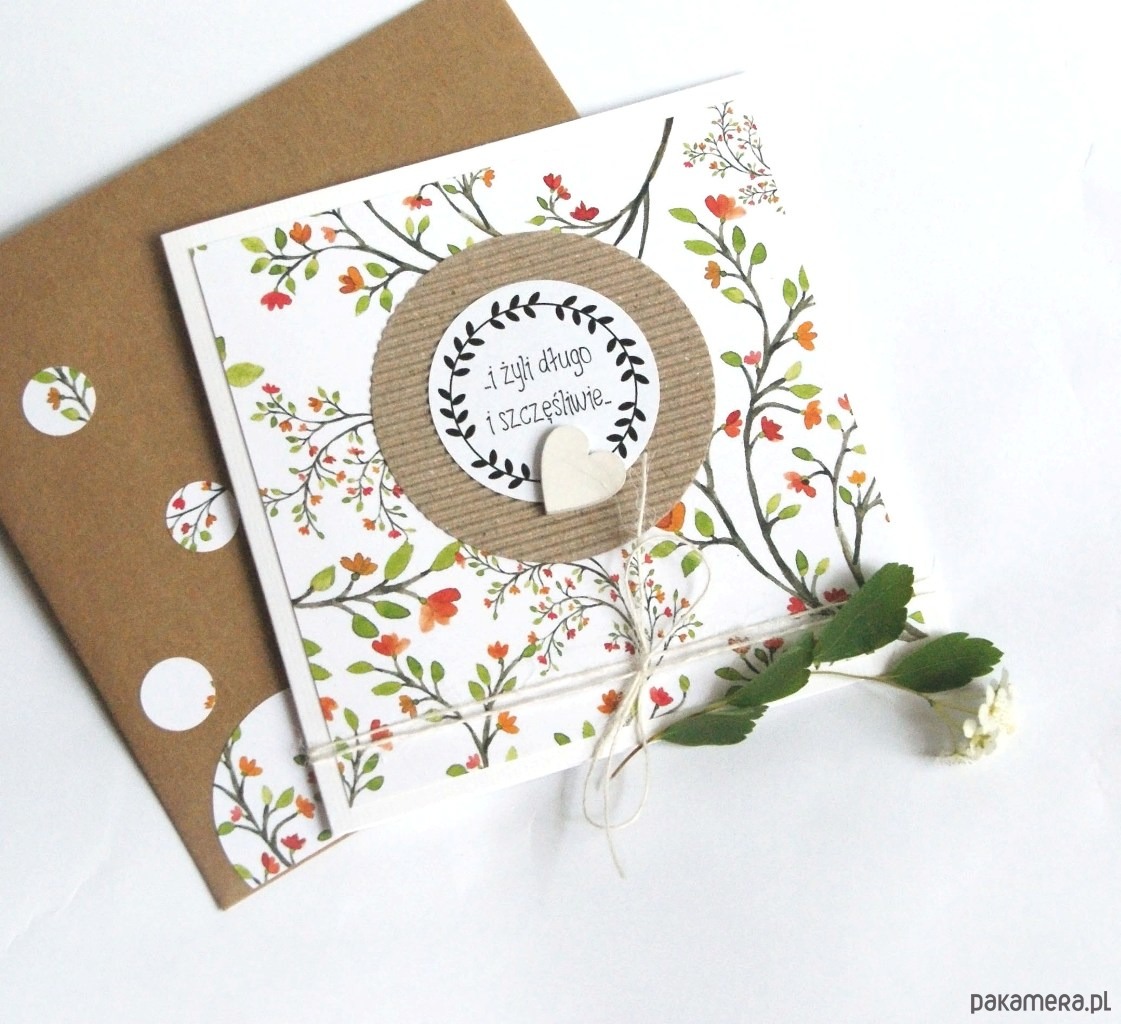 Kartka ślubna Handmade ślub Zaproszenia Kartki Pakamerapl