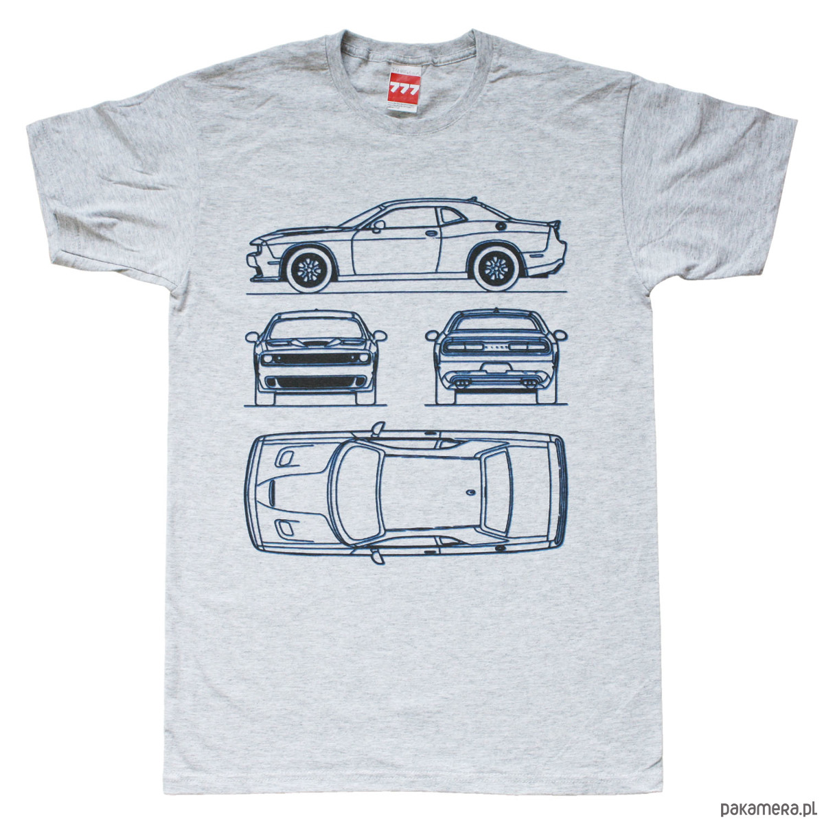 Koszulka Dodge Challenger New Gray Tshirt Moda T Shirty Pakamera Pl