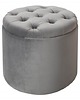 pufy do siedzenia Pufa puf ze schowkiem Barock srebrna 50cm