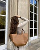 torby na ramię SHOPPER GINA M ciemny camel szewro