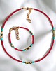 komplet biżuterii RAZEM TANIEJ: komplet INDIA : koral, magnezyt, jaspis, hematyt