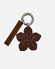 breloki Brelok Kwiat Brązowy ze Srebrnym Zapięciem