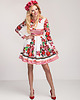 sukienki midi damskie Red Folk Dress