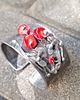bransoletki wire wrapping Małe maki- bransoletka regulowana