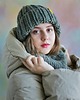 czapki damskie WOOLY Komplet wełniana czapka i komin "szałwia"