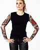 t-shirt damskie Tank top damski z tatuażami Dark Skull Tribal