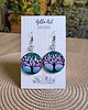 kolczyki drewniane Kolczyki boho malowane ręcznie Drzewo życia