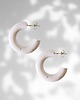 kolczyki z masy plastycznej Kolczyki HOOPS WHITE - M