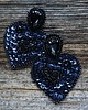 kolczyki soutache Czarne Serca- kolczyki