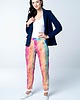 spodnie dresowe damskie Spodnie damskie Vibrant Rainbow proste wielokolorowe z dresówki