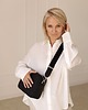 torebki mini Listonoszka MELODY Crossbody CZARNA srebrne okucia