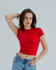 topy damskie Koszulka sportowa do jogi TIMELESS - lipstick red