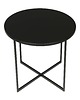 stoliki kawowe Okrągły czarny stolik kawowy SIMPLE 50 cm