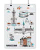 plakaty Plakat Trasa Spacerowa Warszawa