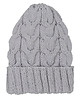 czapki damskie Merino cables beanie silver