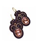 kolczyki soutache Czekoladowe kolczyki soutache