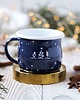 kubki Świąteczny Kubek Emaliowany Granatowy