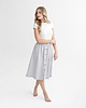 spódnice midi Lniana Spódnica LILY LIGHT GRAY
