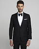 marynarki męskie Wełniana marynarka do zestawu martello czarny slim fit 100% wełny