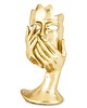 figurki i rzeźby Dekoracja złota maska w kobiecych rękach 30x16x12 SILENZIO