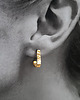 kolczyki pozłacane Kolczyki ANGLE złocone sztyfty proste młotkowane