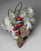 kolczyki wire wrapping Surowości w koralach i agacie
