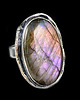 pierścionki srebrne Pierścionek fioletowy labradoryt