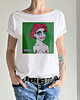 t-shirt damskie Rzut oszczepem Biały oversize