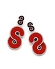 kolczyki soutache Kolczyki soutache - Czerń Czerwień Szary Duże