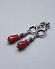 kolczyki srebrne Kolczyki srebrne Red pearl vol. 2