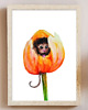 plakaty Plakat Małpka w Tulipanie
