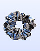 gumki do włosów Scrunchie MIDI szaro-niebieska