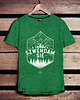 t-shirty męskie Koszulka męska SZWENDAM SIĘ/GÓRY zielona