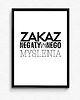 plakaty Plakat Zakaz negatywnego myślenia