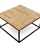 stoliki kawowe Stolik kawowy Cermis czarny 80cm x 80 cm dąb