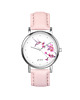 zegarki damskie Zegarek  mały - Koliber - skórzany, pudrowy róż