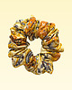 gumki do włosów Scrunchie MIDI żółta vintage