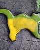 magnesy Ceramiczny magnes kot żółto-zielony