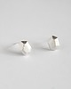 kolczyki srebrne Kolczyki srebrne Rhodium Plated Matt Geometric Solid Studs